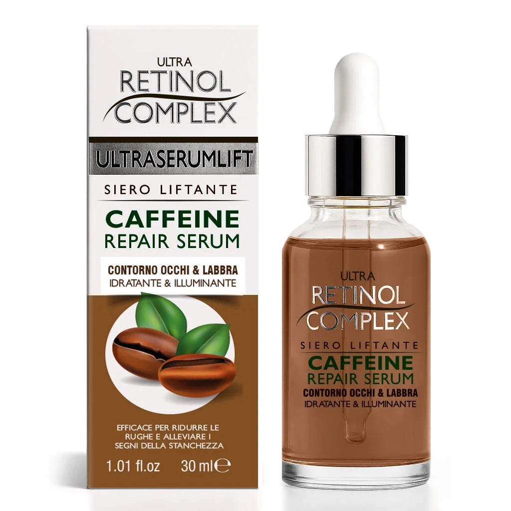 Siero Liftante Alla Caffeina Contorno Occhi & Labbra 30ml | Retinol Complex